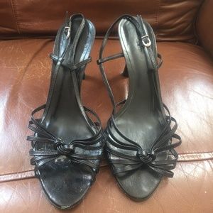 Aldo Black Strappy Heels Size 40